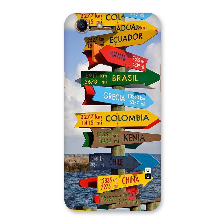 Travel Directions Back Case for Oppo A83 (2018)