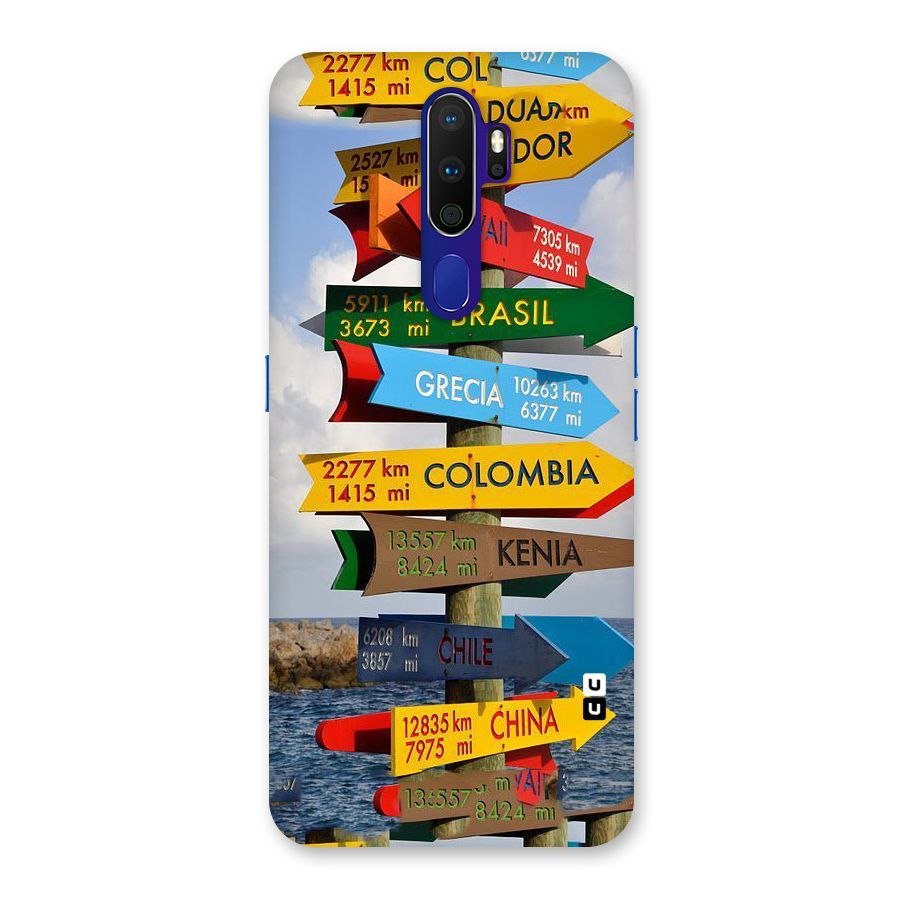 Travel Directions Back Case for Oppo A9 (2020)