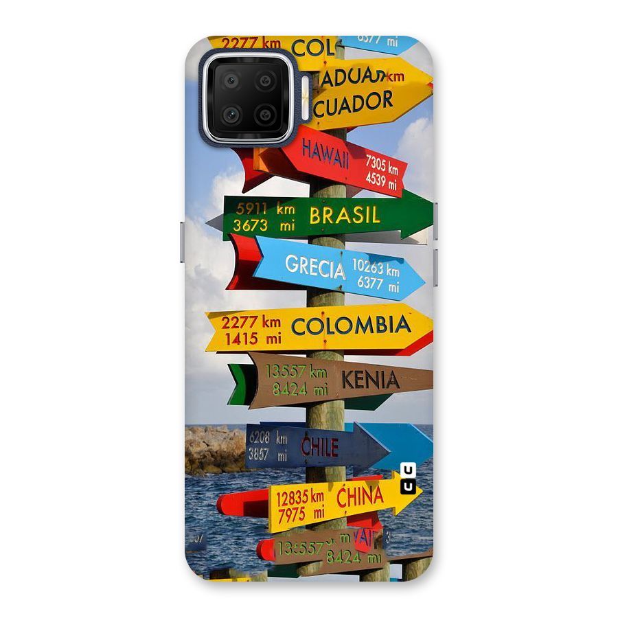 Travel Directions Back Case for Oppo F17