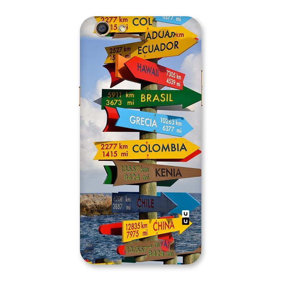 Travel Directions Back Case for Oppo F3