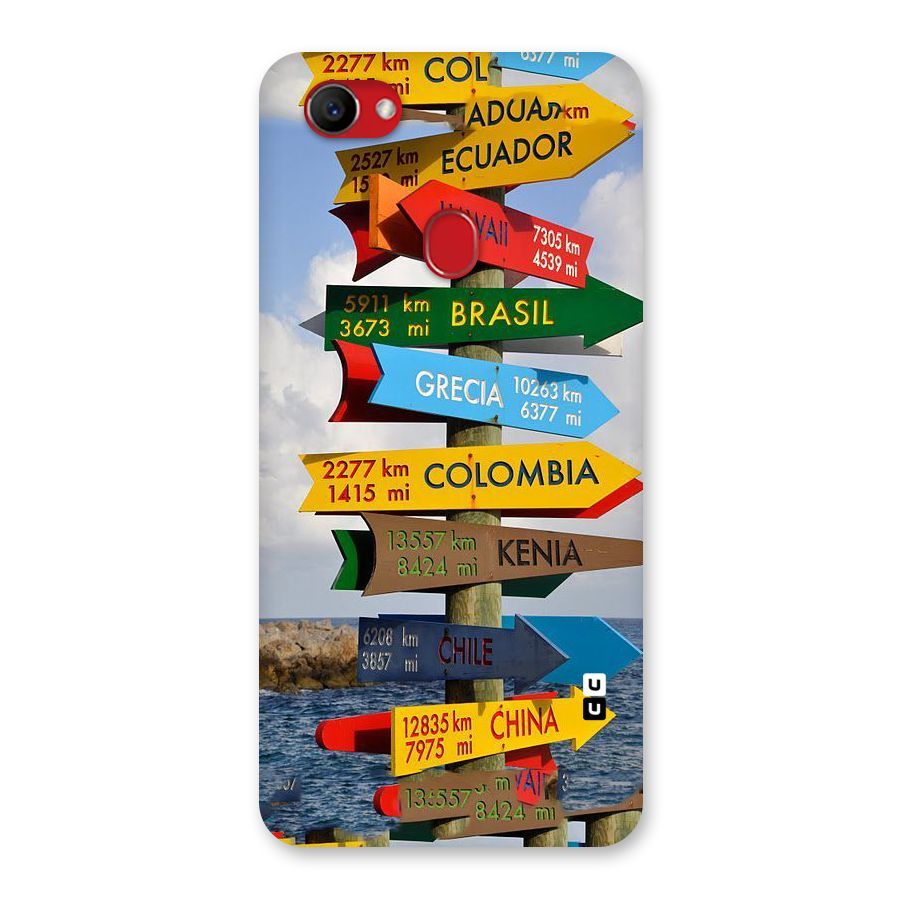 Travel Directions Back Case for Oppo F7