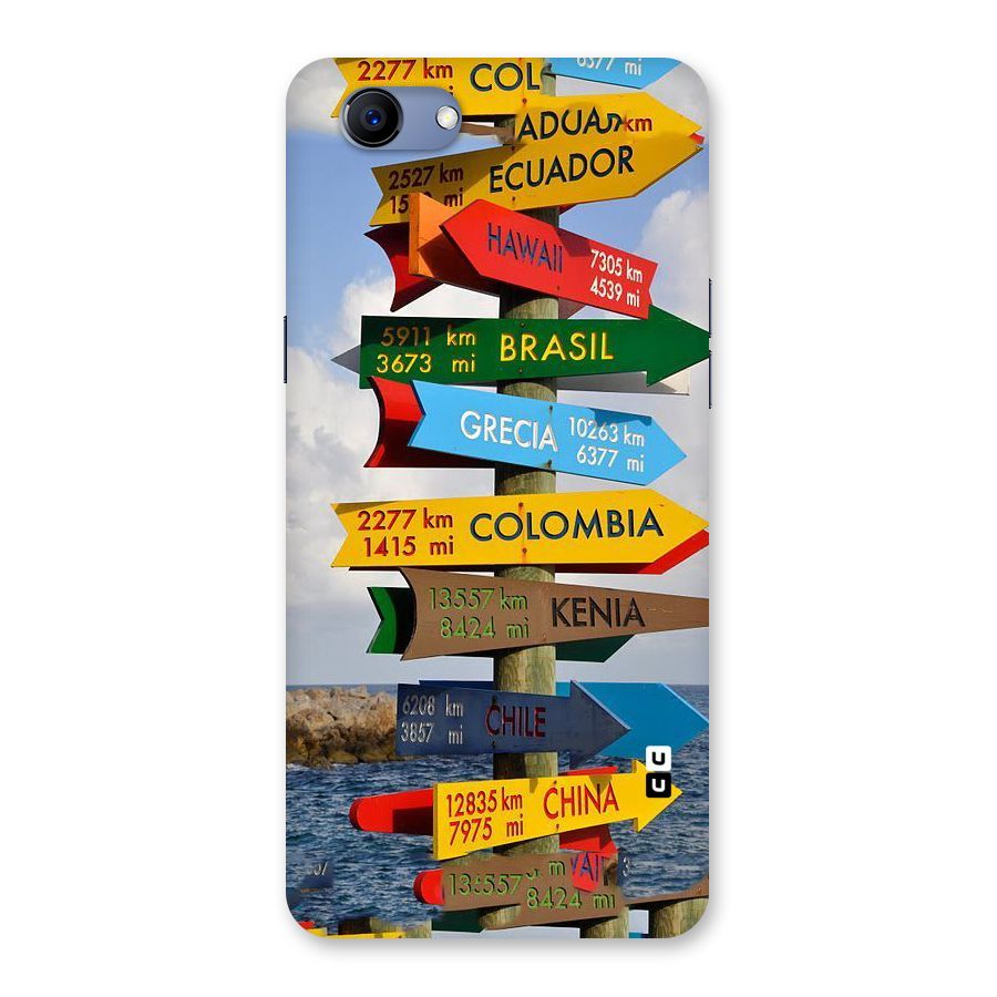 Travel Directions Back Case for Oppo Realme 1