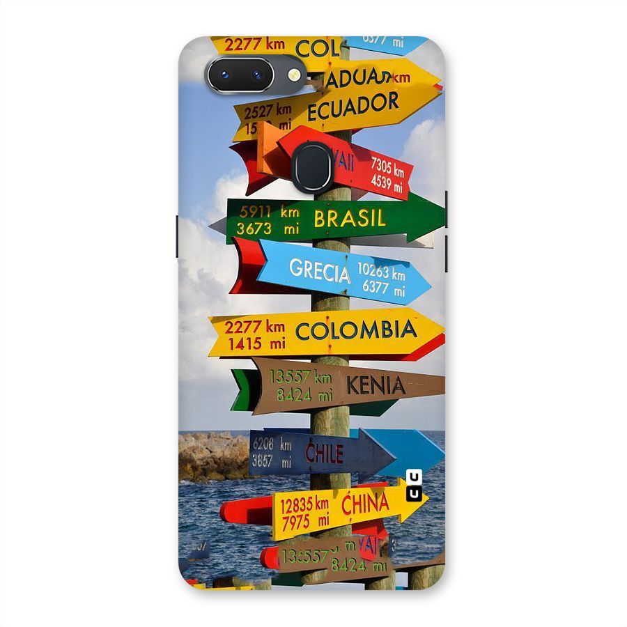 Travel Directions Back Case for Oppo Realme 2