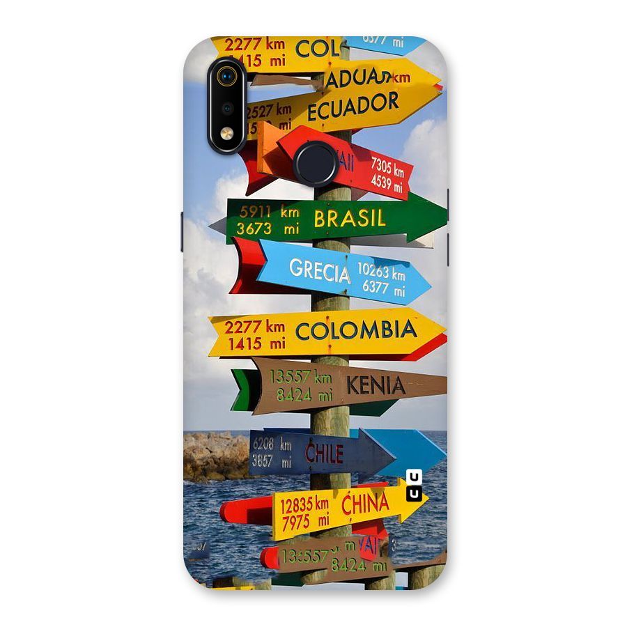 Travel Directions Back Case for Realme 3i