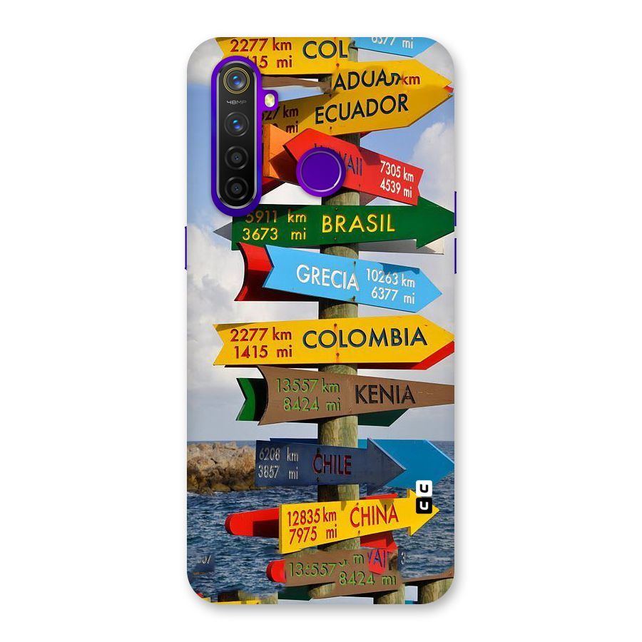 Travel Directions Back Case for Realme 5 Pro