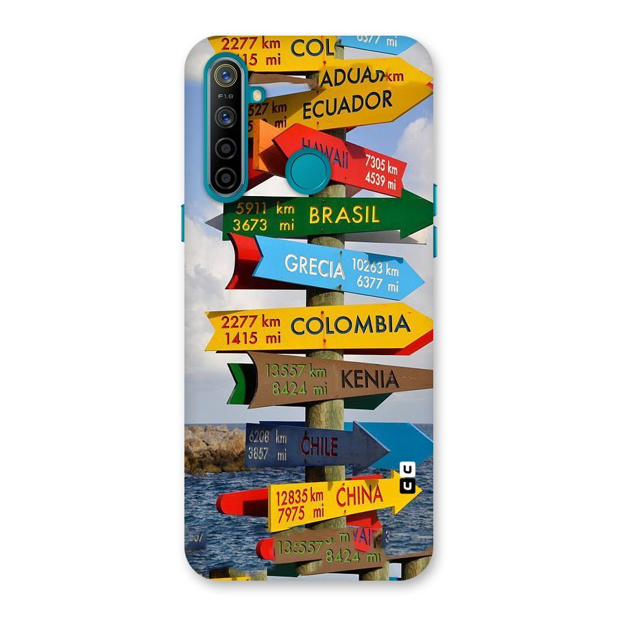 Travel Directions Back Case for Realme 5i