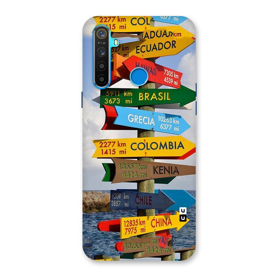 Travel Directions Back Case for Realme 5s