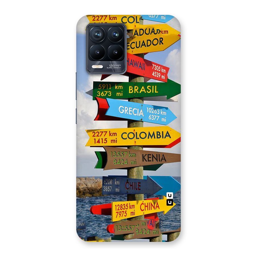 Travel Directions Back Case for Realme 8 Pro