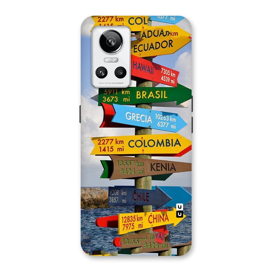 Travel Directions Back Case for Realme GT Neo 3