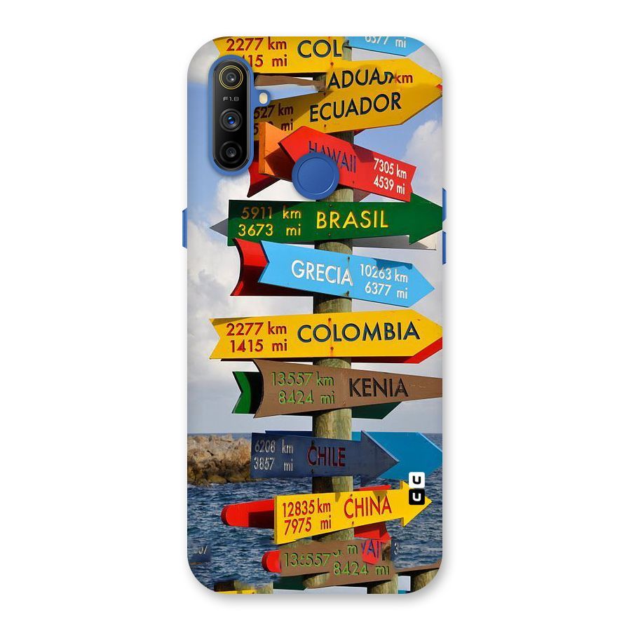 Travel Directions Back Case for Realme Narzo 10A