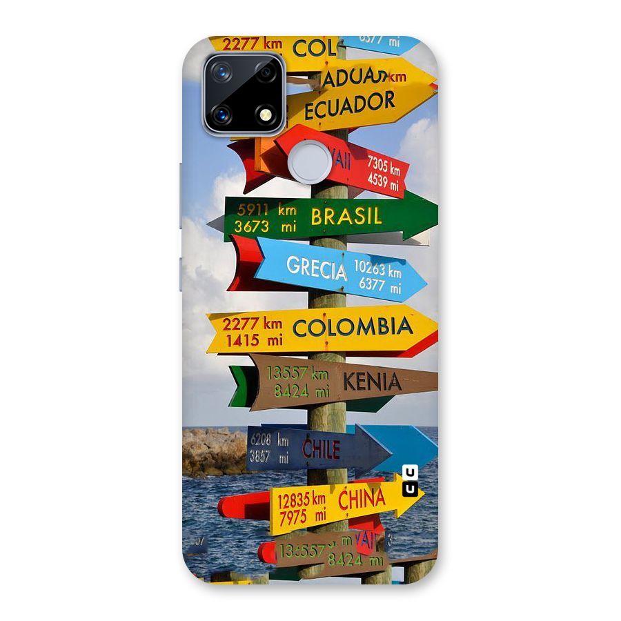 Travel Directions Back Case for Realme Narzo 20