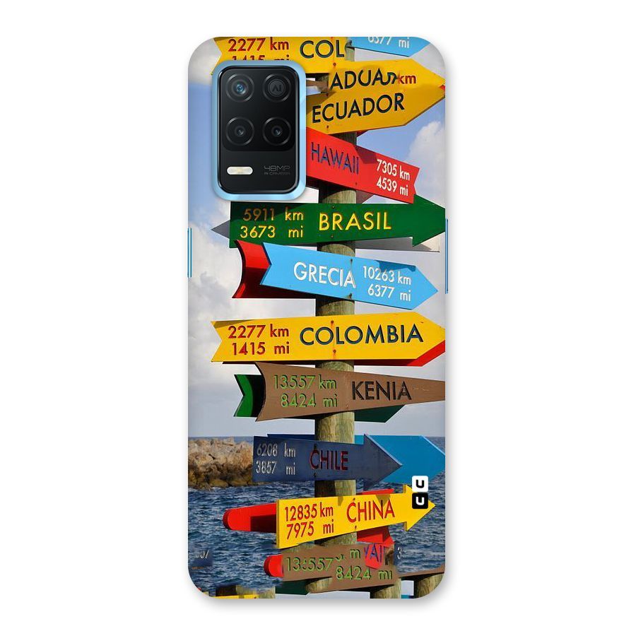 Travel Directions Back Case for Realme Narzo 30 5G
