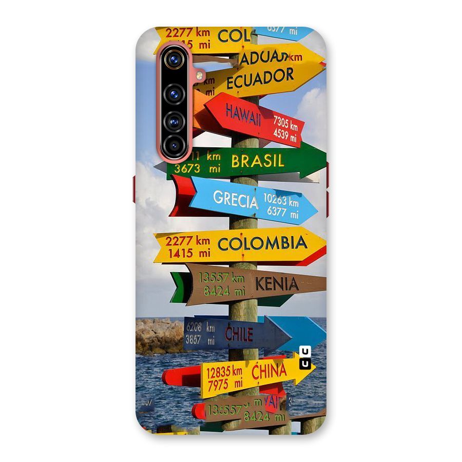 Travel Directions Back Case for Realme X50 Pro