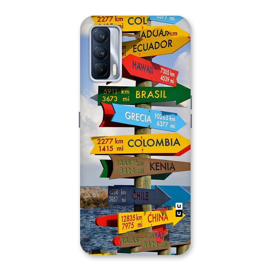 Travel Directions Back Case for Realme X7
