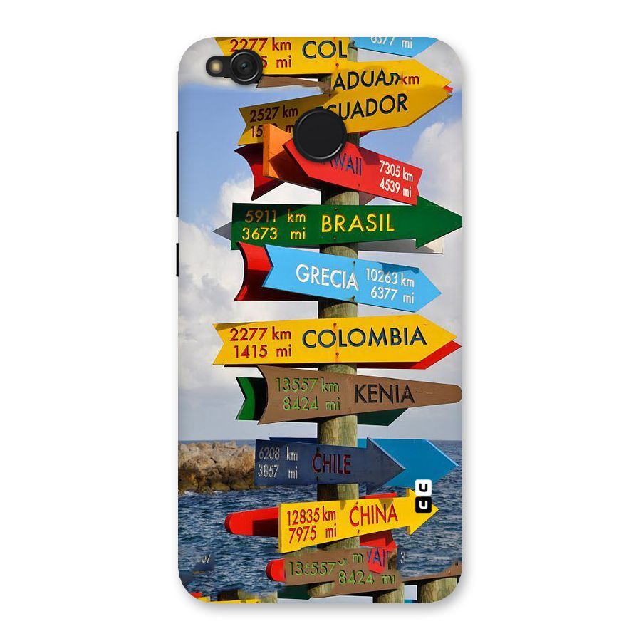Travel Directions Back Case for Redmi 4