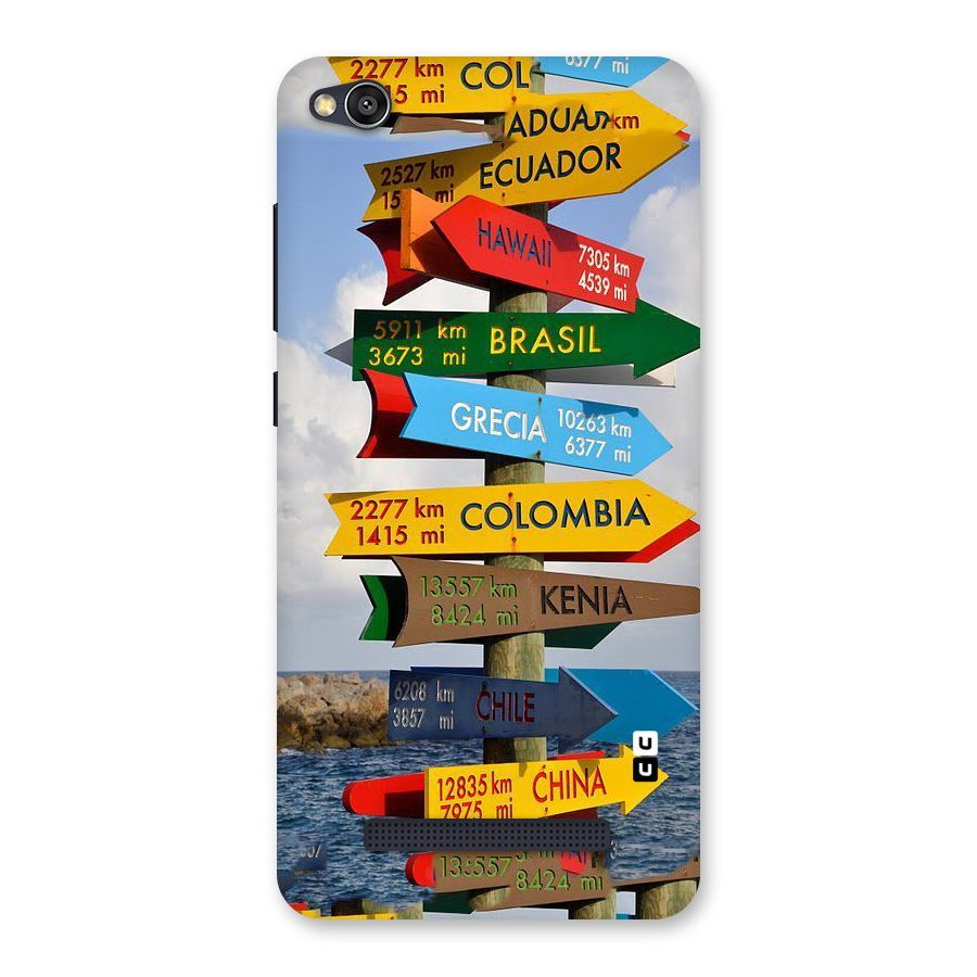Travel Directions Back Case for Redmi 4A