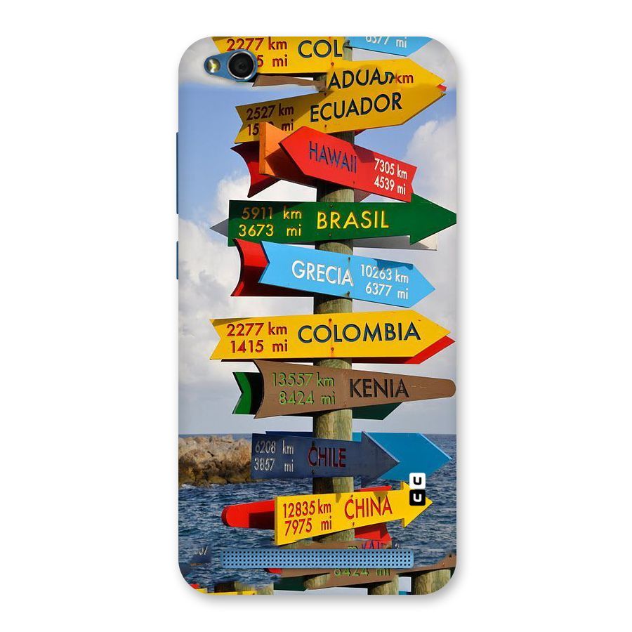 Travel Directions Back Case for Redmi 5A