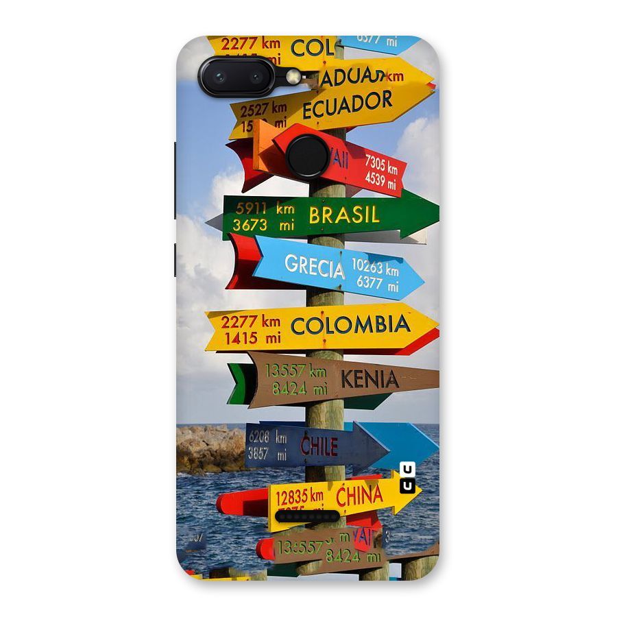 Travel Directions Back Case for Redmi 6