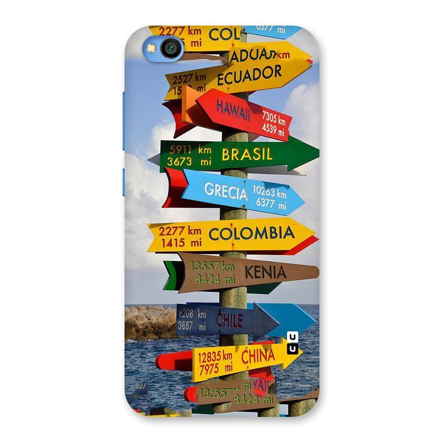 Travel Directions Back Case for Redmi Go