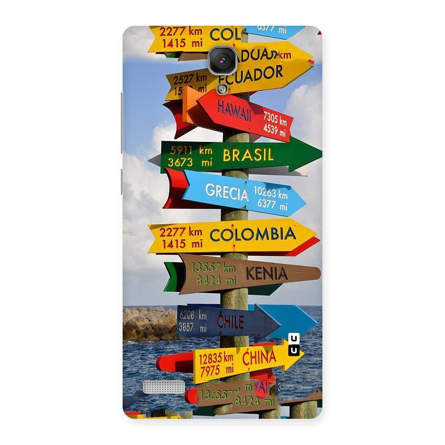 Travel Directions Back Case for Redmi Note