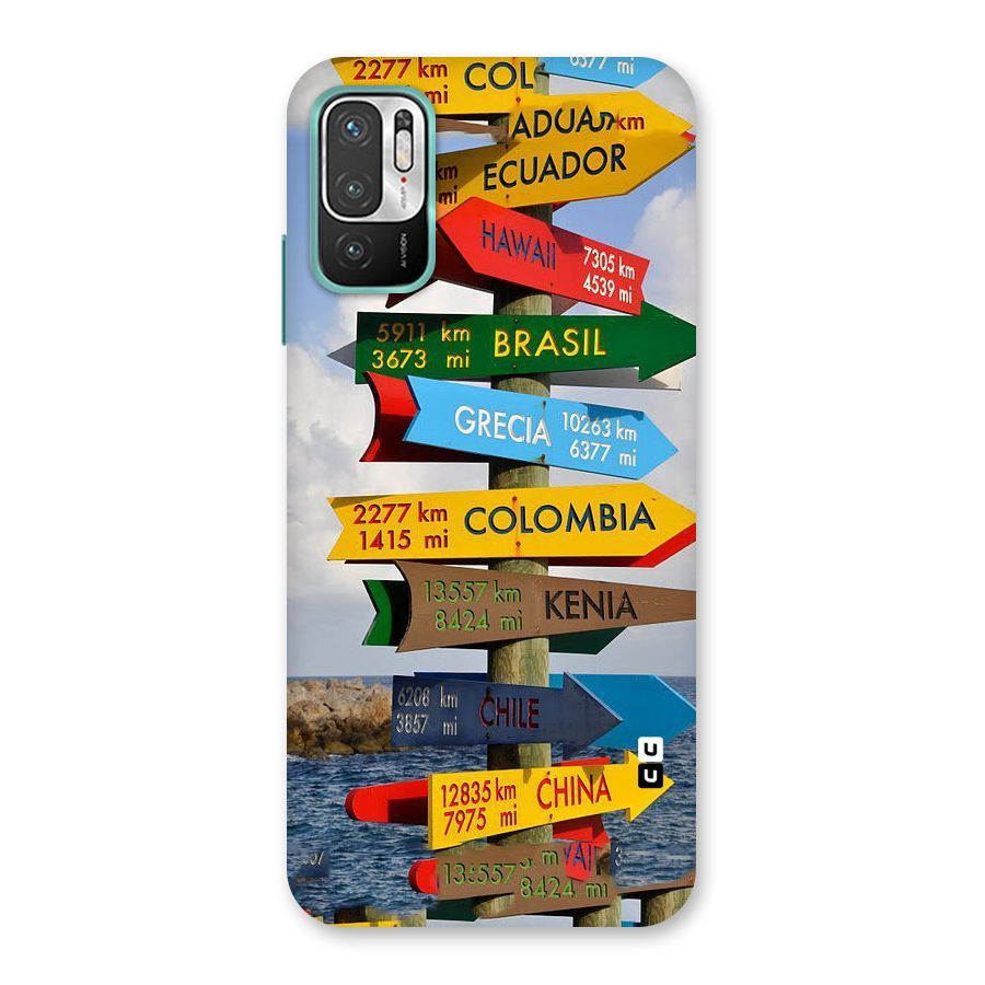 Travel Directions Back Case for Redmi Note 10T 5G