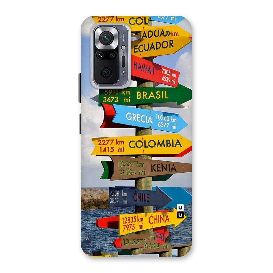 Travel Directions Back Case for Redmi Note 10 Pro Max