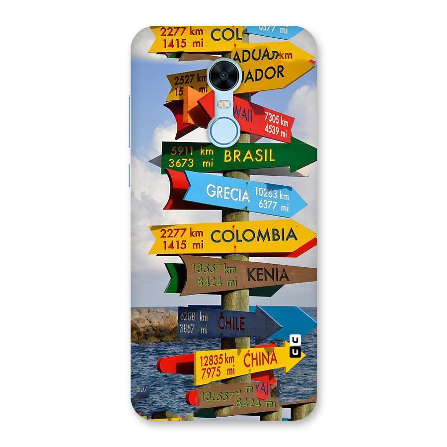 Travel Directions Back Case for Redmi Note 5