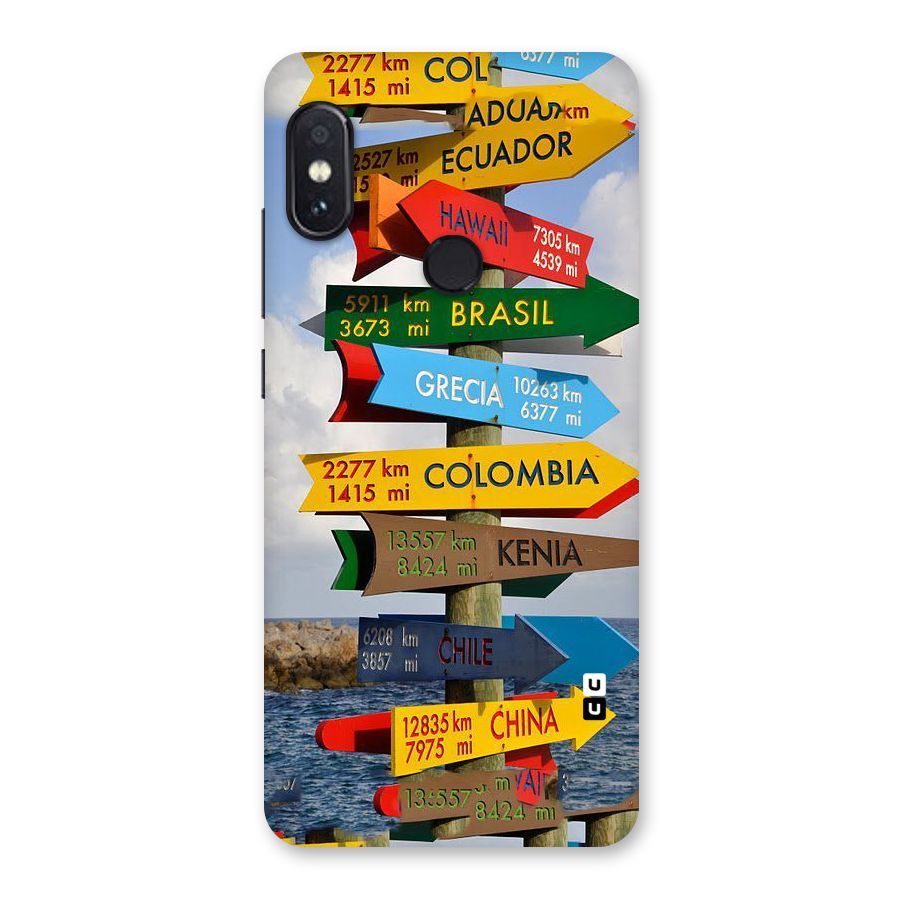 Travel Directions Back Case for Redmi Note 5 Pro