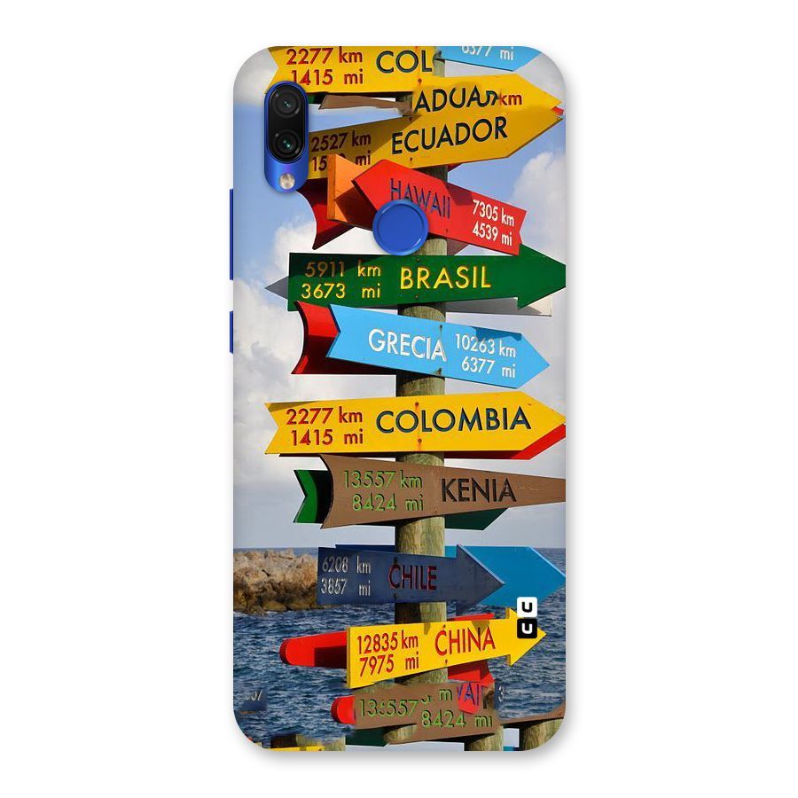 Travel Directions Back Case for Redmi Note 7S