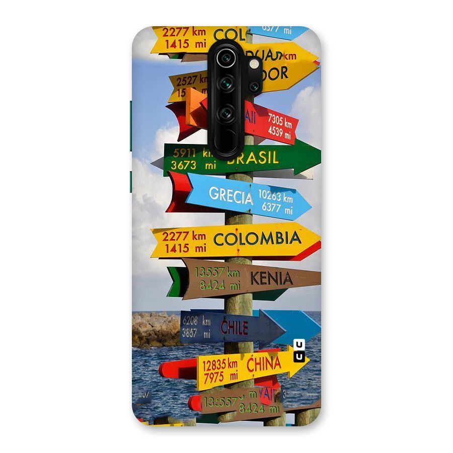 Travel Directions Back Case for Redmi Note 8 Pro