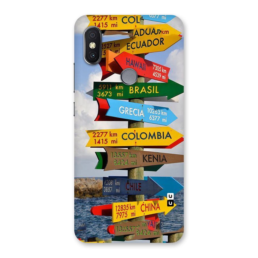 Travel Directions Back Case for Redmi Y2