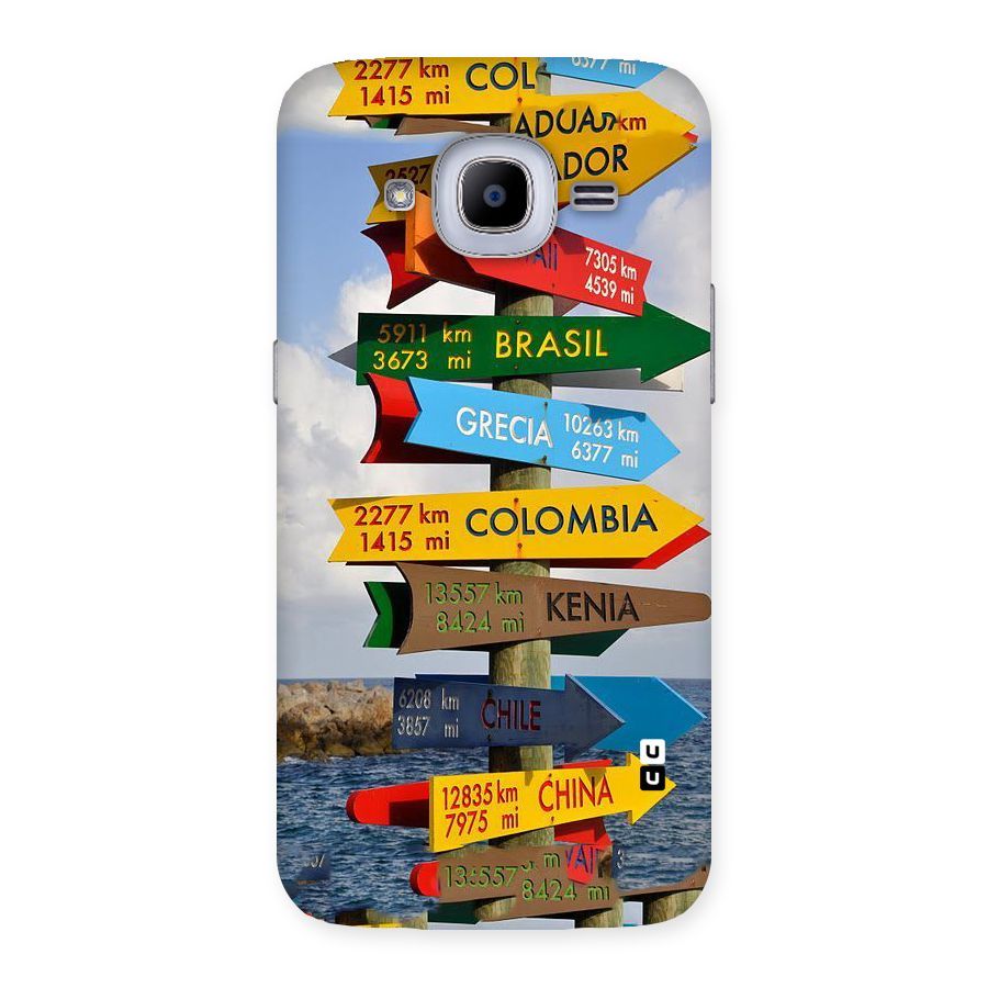 Travel Directions Back Case for Samsung Galaxy J2 Pro