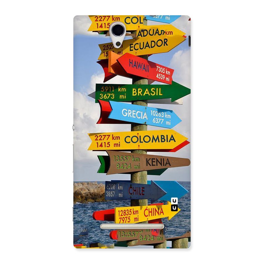 Travel Directions Back Case for Sony Xperia C3