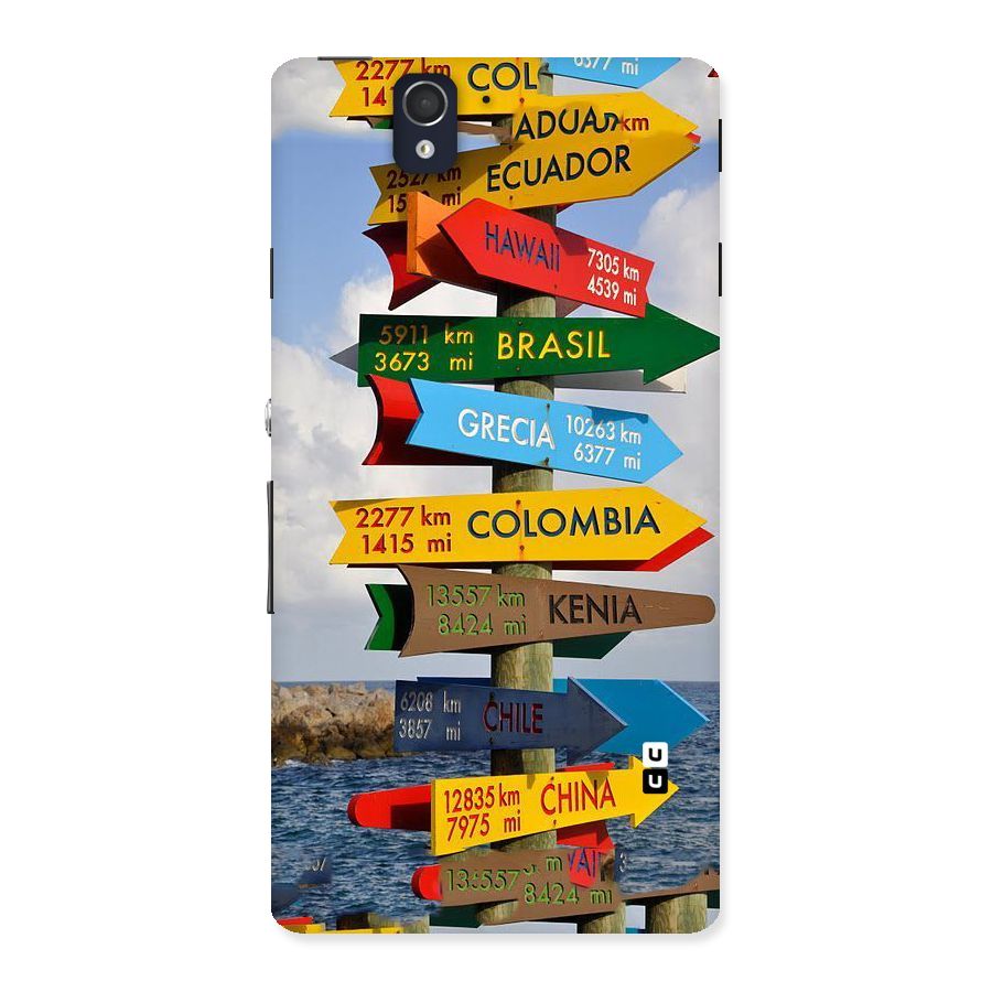 Travel Directions Back Case for Sony Xperia Z