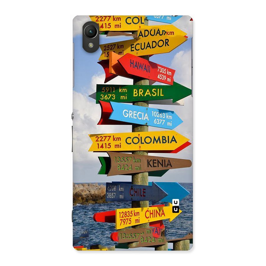 Travel Directions Back Case for Sony Xperia Z1