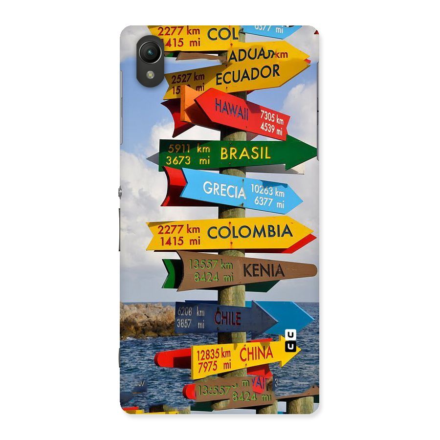 Travel Directions Back Case for Sony Xperia Z2