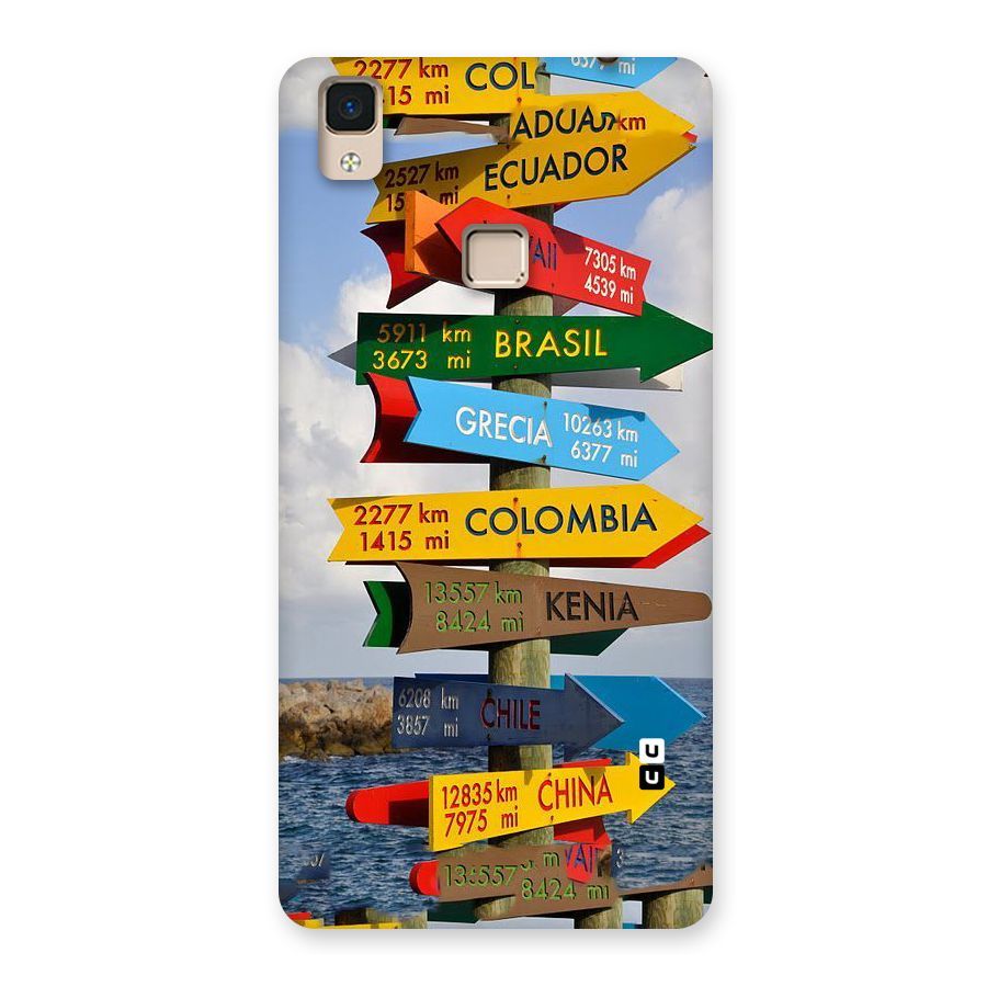 Travel Directions Back Case for V3 Max