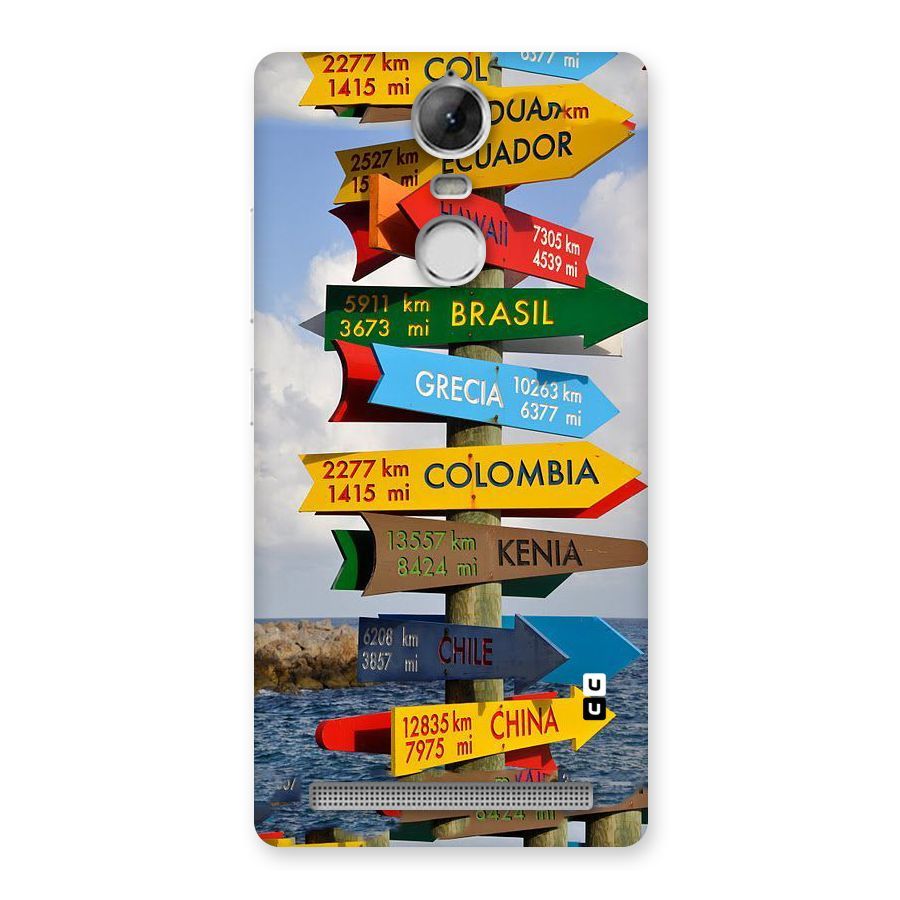 Travel Directions Back Case for Vibe K5 Note