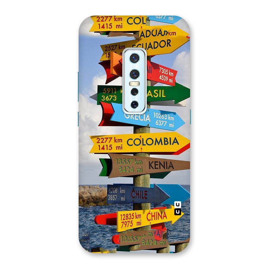 Travel Directions Back Case for Vivo V17 Pro