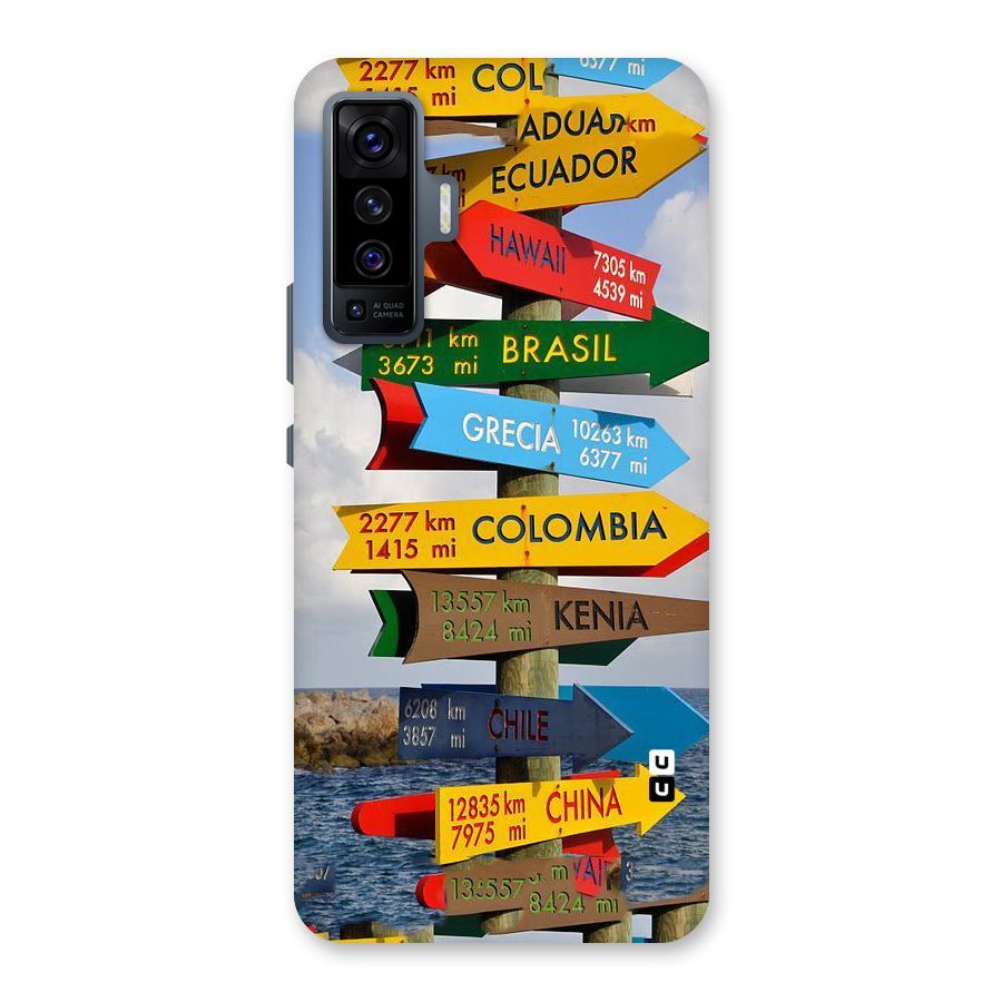 Travel Directions Back Case for Vivo X50