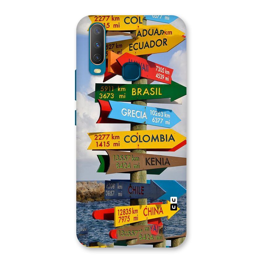 Travel Directions Back Case for Vivo Y17