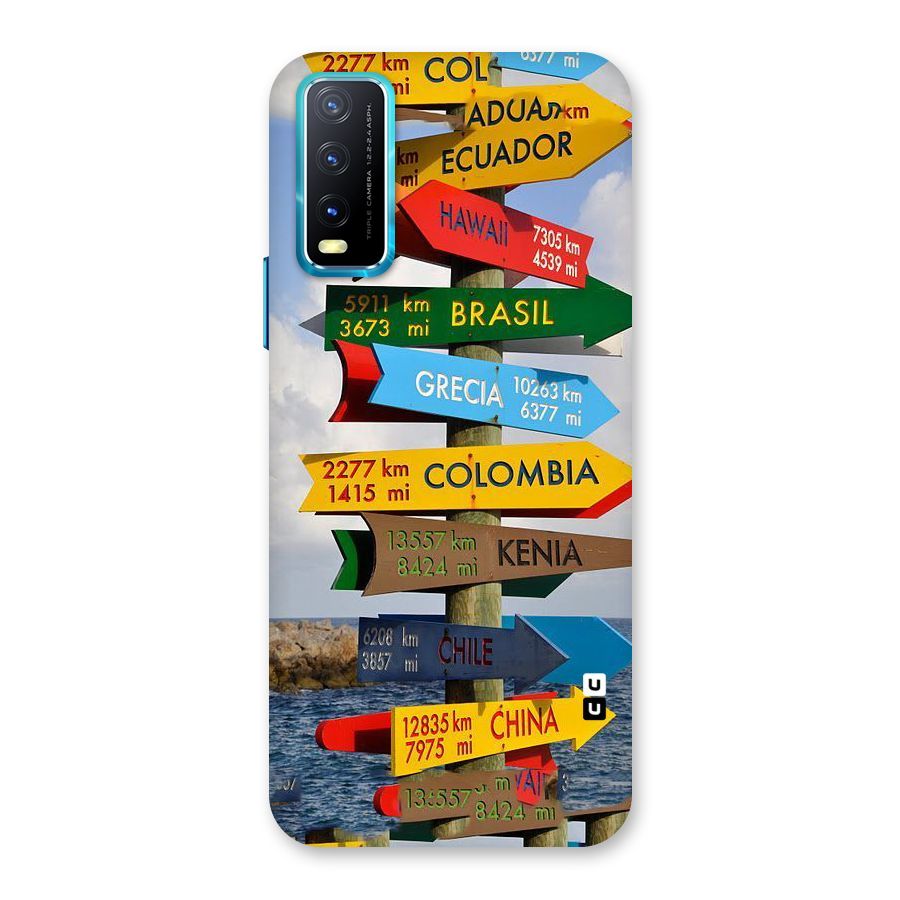 Travel Directions Back Case for Vivo Y20G