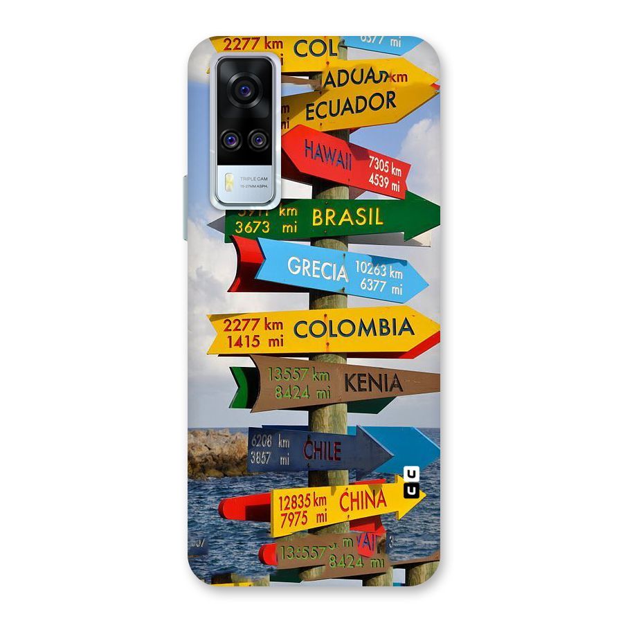 Travel Directions Back Case for Vivo Y31