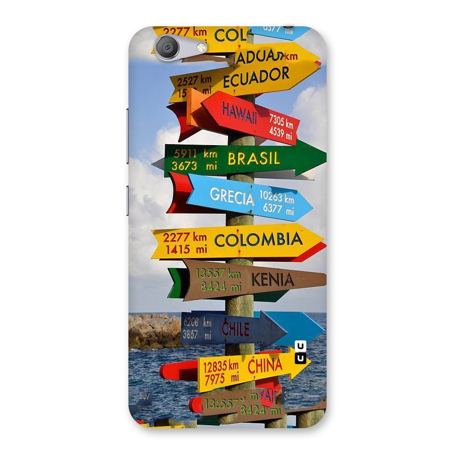 Travel Directions Back Case for Vivo Y53