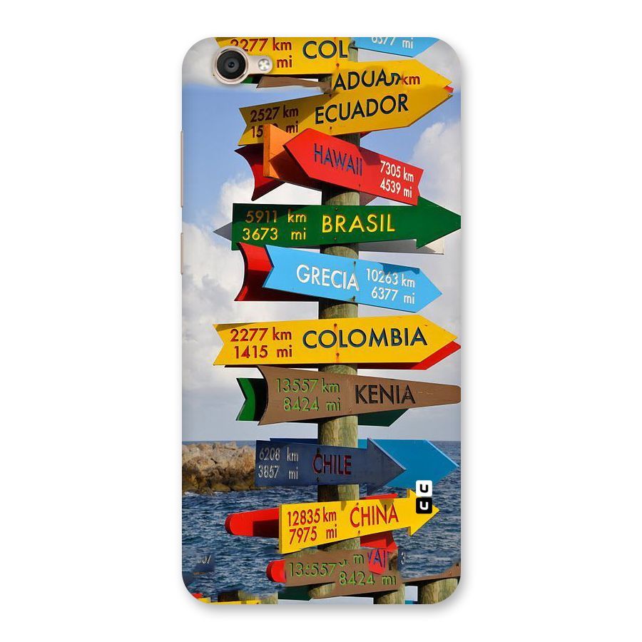 Travel Directions Back Case for Vivo Y55L