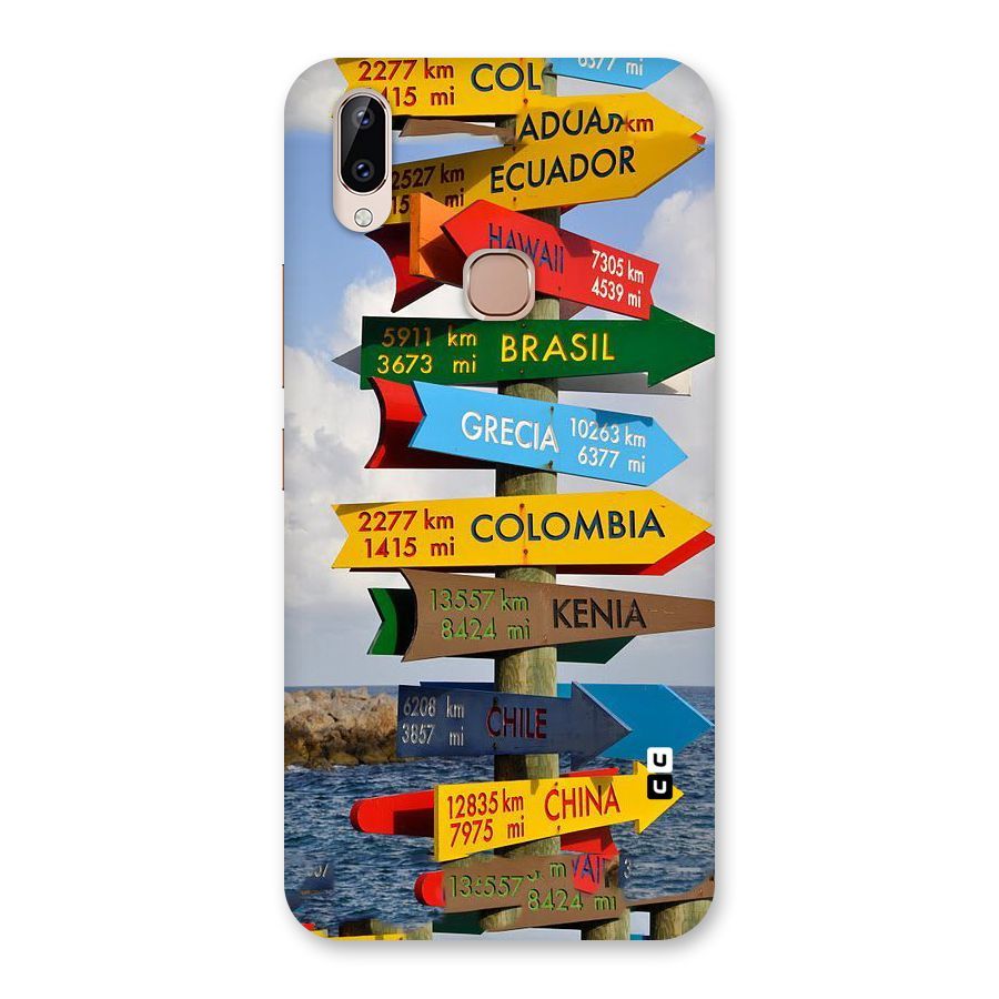 Travel Directions Back Case for Vivo Y83 Pro