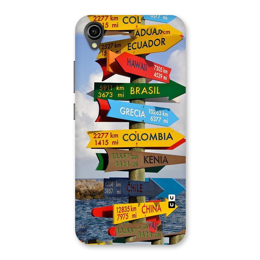 Travel Directions Back Case for Vivo Y90