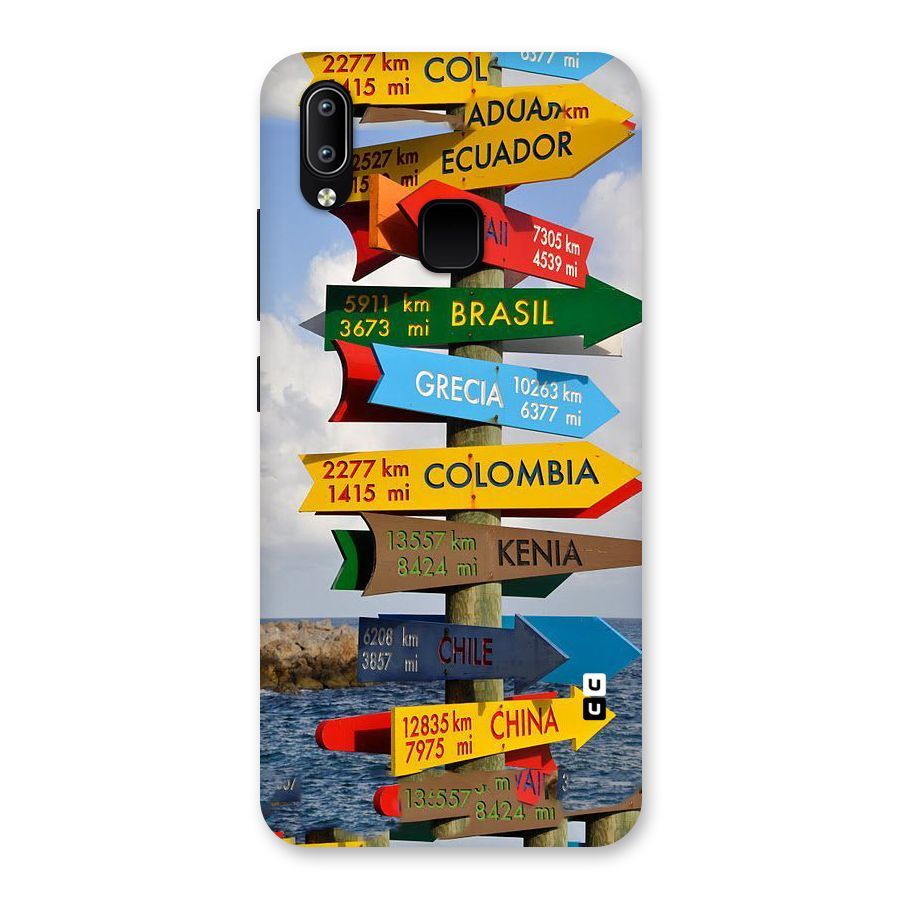 Travel Directions Back Case for Vivo Y93