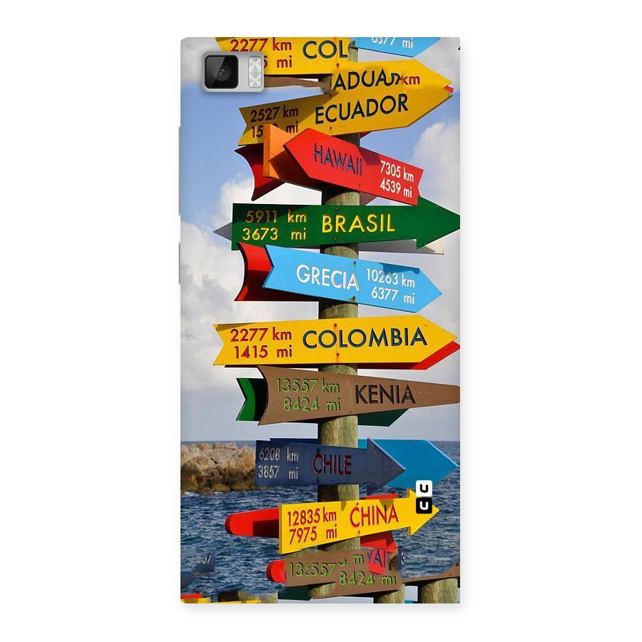 Travel Directions Back Case for Xiaomi Mi3
