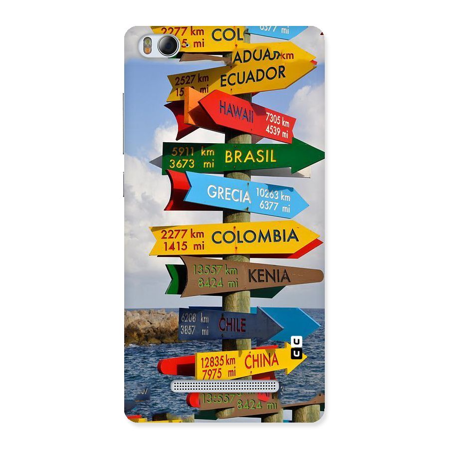Travel Directions Back Case for Xiaomi Mi4i